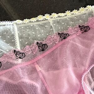 Victoria secret Floral Lace Trim Sheer Panties